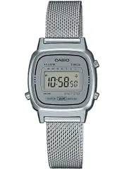 Casio Iconic Mini Steel Silver Mesh LA670WEM-7EF Silver Stainless Steel Womens Watch