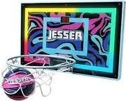 Hoop Over The Door Mini Basketball Hoop – 2 Gameplay Modes: Shot Clock or Score Keeping, 5" Exclusive Ball, Electric LED Scoring, Net, Air Pump - Indoor Sports Fun for Kids 6+