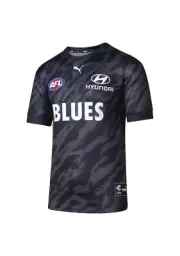 Carlton Blues Puma AFL Warm Up T Shirt Sizes Kids 8-16! T2