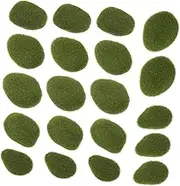 Cabilock 1Bag Micro Moss Stones Decorative Fake Moss Rocks for Miniature Gardens Terrariums DIY Crafting Lightweight Texture for Home Office Decor