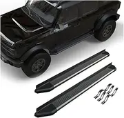 ADCCH Exclusive Side Steps All Black Running Boards Bars Compatible for Ford Bronco 4 Door 2021 2022