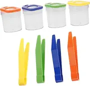 4pcs Boys and Girls Insect Observation Jar Magnifying Glass Outdoor Magnifier Box for Educational Craft