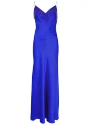Nue Studio Vivienne Crystal-embellished Satin Maxi Dress - Blue - S (UK8-10 / S) S (UK8-10 / S)