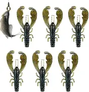 Crawfish Bait Set - Lobster Claw Lures, Artificial Swimbait Pack, Fishing Tackle Gear | Realistic Movement Design Feature Structure, Effective Hooking Tools for Bass, Snakehead, Trout, Pike