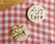 Me + You = Love Stamp Embosser Cookie Cutter Pastry Fondant Dough Biscuit