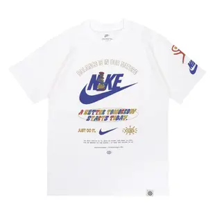 Nike 短T NSW Tee 男款 白 厚磅 短袖 圖案 純棉 寬版 DZ2851-100