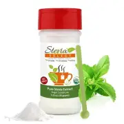 Organic Stevia Powder - Sugar Free Plant Based Pure Stevia Sweeten