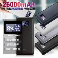 在飛比找momo購物網優惠-【HANG】26000mAh 支援PD閃充QC3.0 雙向快