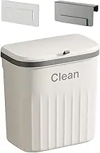 Generic Compact Kitchen Compost Bin with Lid - Space-Saving Indoor Waste Solution, White 12L