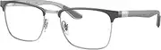 [Ray-Ban] RX8421 Eyeglasses Bundle: RX 8421 3125 Grey On Silver and Universal Anti-slip Silicone Leash, Grey on Silver