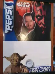 STAR WARS EPISODE 1 Phantom Menace Pepsi Promo Poster - UNUSED & Rolled 1999