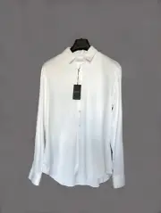 NWT! $675 GIORGIO ARMANI Dressing Shirt White Size 44-17-1/2 MADE IN ITALY