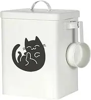 Cat Food Storage Container, Airtight Dog Treat Container, Pet Treat and Food Storage Bin with Lid and Dry Food Scoop, Durable Airtight Great, Farmhouse Pet Food Storage Container, Bucket for Cat Food
