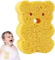 Toddler Bath Sponge, Soft Wood Pulp Sponge Body Wash Scrubber, Cute Shower Brush Dead Skin Remover Bath Rub Shower Sponge Bath Supplies for Deep Cleansing