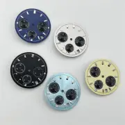 29.5mm Green Luminous Sports Multifunctional Watch Dial for VK63 Quartz Movement