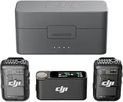 DJI Mic 2 (2 TX + 1 RX + Charging Case), All-in-one Wireless Microphone, Intelligent Noise Cancelling, 32-bit Float Internal Recording, 250m (820 ft.) Range, Microphone for iPhone, Android, Camera