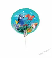 BIRTHDAY PARTY DISNEY FINDING NEMO DORY FOIL BALLOON ON A STICK 22CM OCEAN SEA