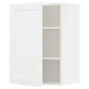 METOD wall cabinet with shelves, white Enköping/white wood effect, 60x37x80 cm