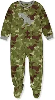 [Carter's] Little Boys' Fleece Camo Dino Footed Coveralls - blue/multi, 5, Dino Camo, 5 Years