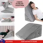 Memory Foam 4 Ways Adjustable Leg Wedge Pillow Neck Back Support Removable Case