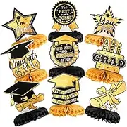 CAXUSD Paper Craft for Graduation Party Honeycomb Balls Decor Graduation Party Scene Adornment Set