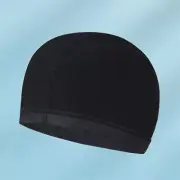 Adult Elastic Waterproof PU Protect Ears Long Hair Sports Solid Swimming Caps CR