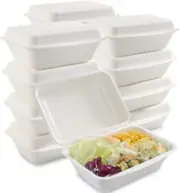 500pcs 600ml Eco Food Serving Box Takeaway Catering Hot Fast-Food Containers