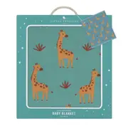 Living Textiles 85cm Whimsical Baby Blanket Infant Pram Comforter Giraffe/Sage