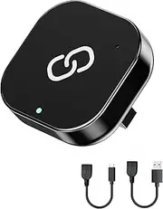 Spedal Wireless CarPlay Adapter for Factory Wired CarPlay – Plug & Play, Auto Reconnect, Mini Metal Design with USB-A & USB-C Cables – Compatible with iPhone 6+ and Cars from 2016 (Black)
