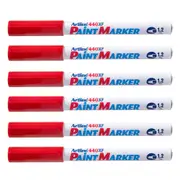 12PK Artline 440 Permanent Paint Marker 1.2mm Bullet Nib Fade Proof Pen Red