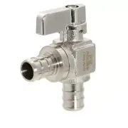 50) 1/2" PEX X 1/2" PEX ANGLE STOP VALVE, 1/4 TURN, FULL PORT LEADFREE BRASS NSF