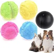 Rectionrae Active Rolling Ball, Rectionrae Dog Ball, Model Dogball with 4 Leather Cases, Smart Dog Balls Large, Toys for Small Medium Large Dogs (1ball * 4cover)