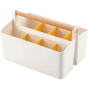 Portable Desktop Marker Pen and Stationery Storage Box Compartment Organizer