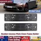 2x New European Euro Number License Plate Frame Cover Holder Mounting Bracket SU