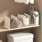 Purse Organizer Space Saving Shelf Divider for Closet Bookshelf Bookcase