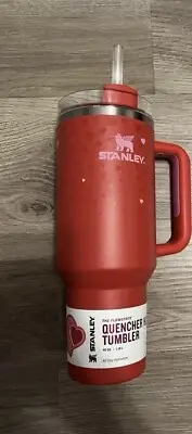 Stanley Cup Valentines Day 2025 Red 40oz H2.0 Flowstate Tumbler IN HAND