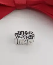 Brand New Genuine PANDORA Charm STAR WARS Silver 3D Logo Charm Silver 799246C01,