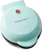 Elite Gourmet EWM013M Electric Nonstick Mini Waffle Maker, 1-Inch Thick Waffles