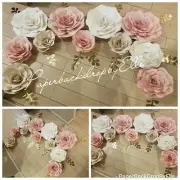 10 Paper flowers HAND♡MADE wall decor