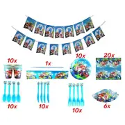 Super Mario Party Supplies Balloons Banner Topper Birthday Party Set Decoration