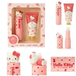 ♥小公主日本精品♥ Hello Kitty 美樂蒂 布丁狗 大耳狗 庫洛米護唇膏護手霜禮盒組45644207