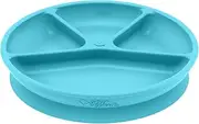 green sprouts Learning Plate, Aqua