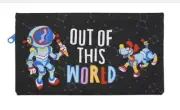 Astronaut & Dog Out of this World Pencil Pouch/ Make-Up Bag 7.75" x 4.25"