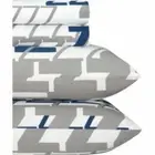 Crate & and Barrel/CB2- ORGANIC ZZZ QUEEN SHEET SET-NEW- NIP Blue/Grey/White NIP