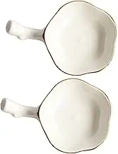 PEPLAYTAL 2Pcs Elegant Ceramic Gold Trimmed Chopstick Holder Spoon Rest Stylish Tableware Accessory for Home Restaurant Keeps Utensils Clean Prevents Rolling