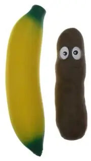 Stretchy Banana & Mushy Poopster Poo Eyes Stretch Toys Stress Relief Gag Gift