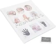 VICASKY Picture Frames Girl Newborn Photo Frame Boys Handprint Frame Handprint Photo Frame Photo Footprint Picture Frame Pp White