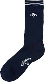 [Callaway] C23293107 Men's Crew Socks (Geometric Pattern, Functional Material EZ DRY) / Golf Socks