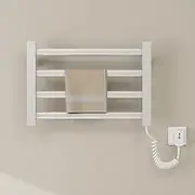 Smart Heated Towel Rack, Wall Mounted Towel Warmer Racks, 55℃ Thermostatic Electric Towel Radiator Wall Mounted, IPX4 Waterproof Rating, Aviation Aluminum Towel Warmer, for Bathrooms, Gyms, etc.