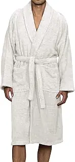 Superior Hotel & Spa Robe, 100% Premium Long-Staple Combed Cotton Unisex Bath Robe for Women and Men - Small, White